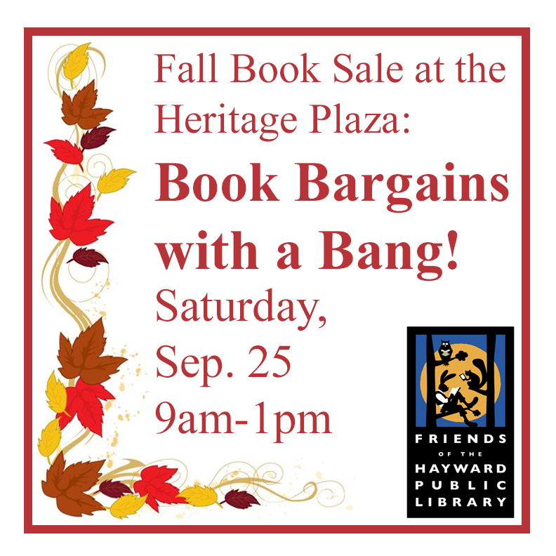 Fall book sale at the Heritage Plaza: Book Bargains with a Bang!