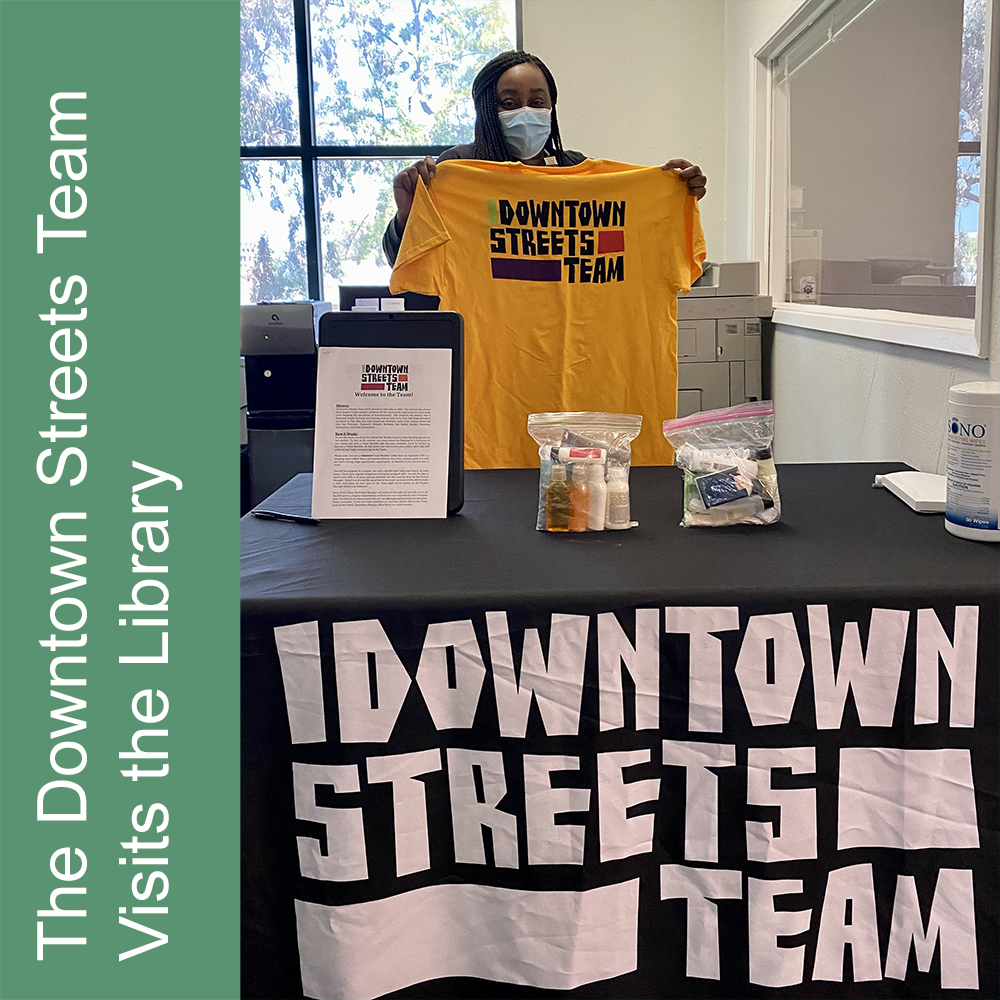 DST's case manager Tae representing the Downtown Streets Team