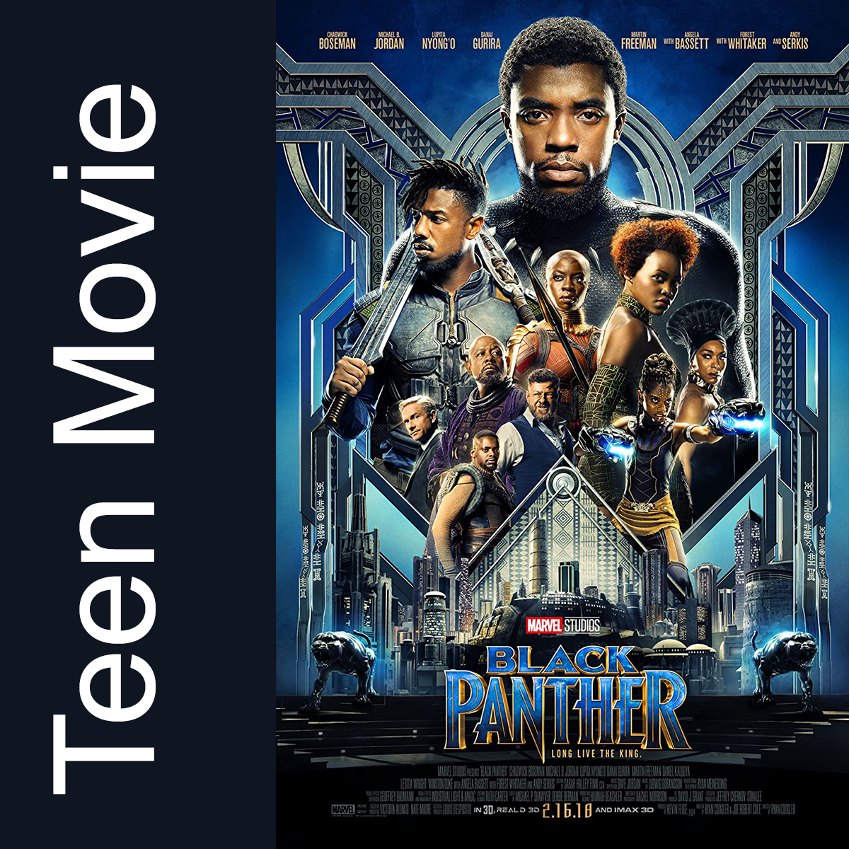poster for Black Panther labeled Teen Movie