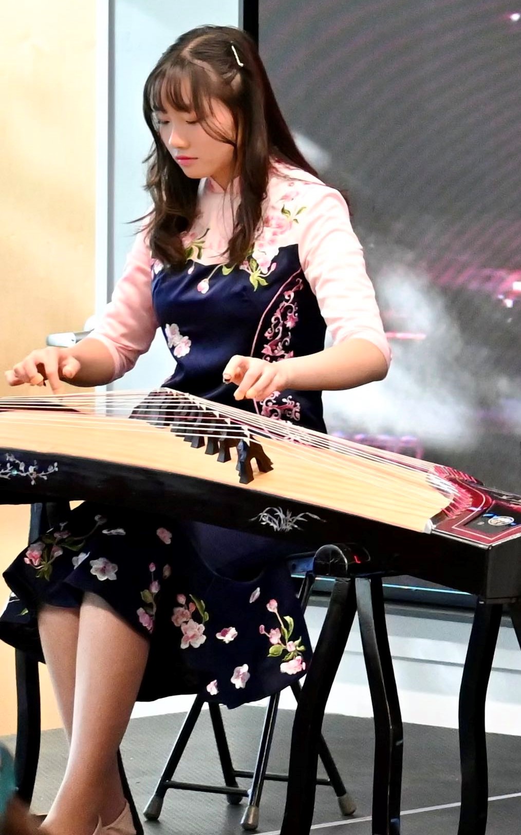 Tiffany playing Zither 
