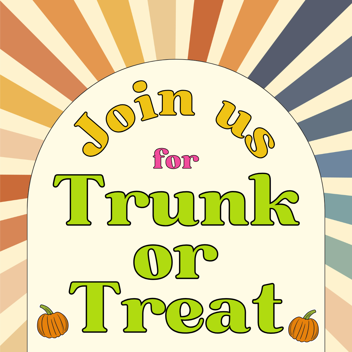 Join us for Trunk or Treat