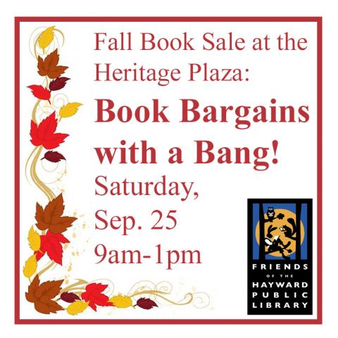 Fall book sale at the Heritage Plaza: Book Bargains with a Bang!