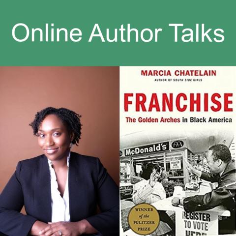 Image of Dr. Chatelain and her book, Franchise