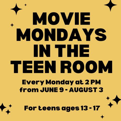 movie mondays in the teen room