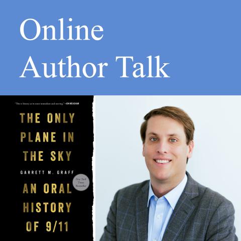 Author Garrett Graff with the cover of his book, "The Only Plane in the Sky: An Oral History of 9/11"