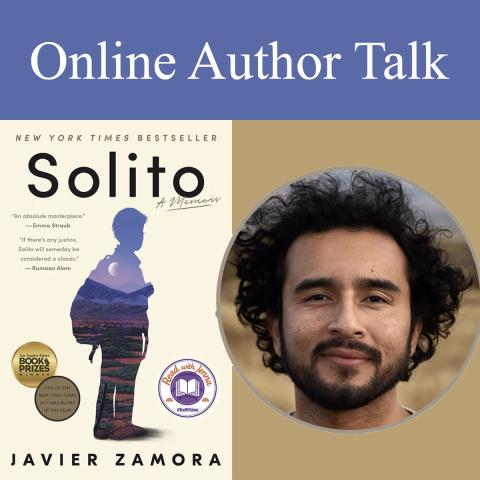 Author Javier Zamora and his book, Solito