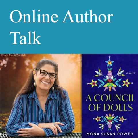 Author Mona Susan Power and her book, A Council of Dolls