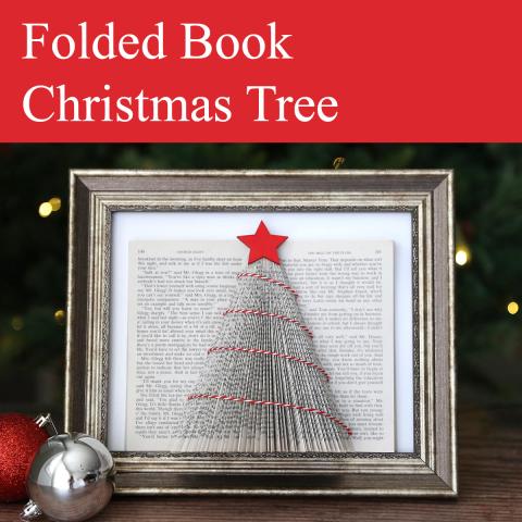 folded book christmas tree