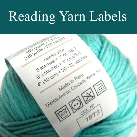 reading yarn labels