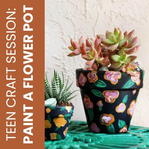 paint a flower pot