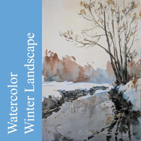 Winter Landscape scene by Anselm Yew